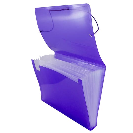JAM Paper 9" x 13" Plastic Accordion Folder
